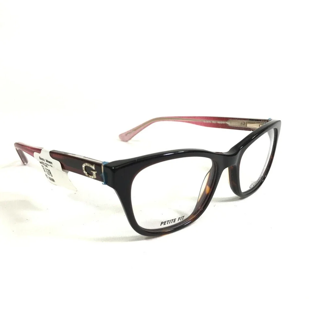 Guess Petite Eyeglasses Frames GU2678 052 Brown Tortoise Pink Glitter 49-17-140